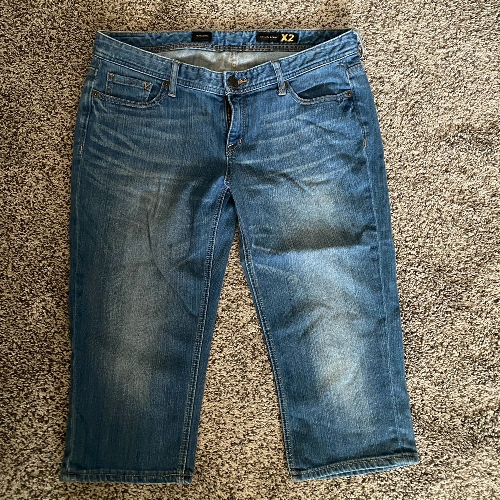 X2 Jeans 12 Skinny Capri Blue Stretch Denim